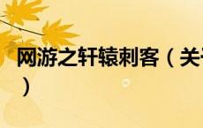 网游之轩辕刺客（关于网游之轩辕刺客的介绍）