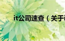 it公司速查（关于it公司速查的介绍）