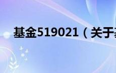 基金519021（关于基金519021的介绍）