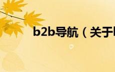 b2b导航（关于b2b导航的介绍）