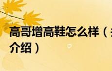 高哥增高鞋怎么样（关于高哥增高鞋怎么样的介绍）