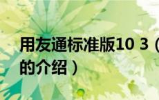 用友通标准版10 3（关于用友通标准版10 3的介绍）