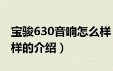宝骏630音响怎么样（关于宝骏630音响怎么样的介绍）