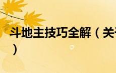 斗地主技巧全解（关于斗地主技巧全解的介绍）