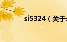 si5324（关于si5324的介绍）