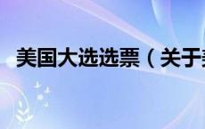 美国大选选票（关于美国大选选票的介绍）