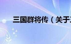 三国群将传（关于三国群将传的介绍）