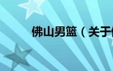 佛山男篮（关于佛山男篮的介绍）