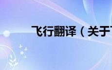 飞行翻译（关于飞行翻译的介绍）