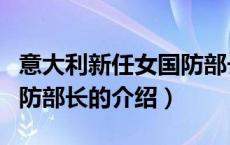 意大利新任女国防部长（关于意大利新任女国防部长的介绍）