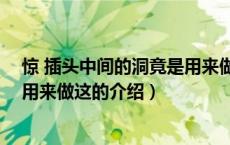 惊 插头中间的洞竟是用来做这（关于惊 插头中间的洞竟是用来做这的介绍）