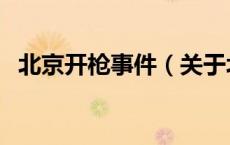 北京开枪事件（关于北京开枪事件的介绍）