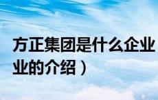 方正集团是什么企业（关于方正集团是什么企业的介绍）