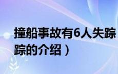 撞船事故有6人失踪（关于撞船事故有6人失踪的介绍）