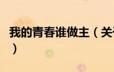 我的青春谁做主（关于我的青春谁做主的介绍）