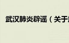武汉肺炎辟谣（关于武汉肺炎辟谣的介绍）