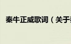 秦牛正威歌词（关于秦牛正威歌词的介绍）