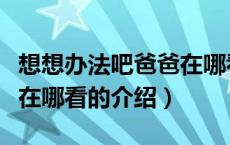 想想办法吧爸爸在哪看（关于想想办法吧爸爸在哪看的介绍）