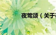 夜莺颂（关于夜莺颂的介绍）