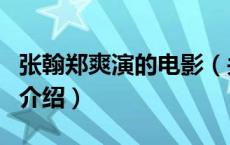 张翰郑爽演的电影（关于张翰郑爽演的电影的介绍）