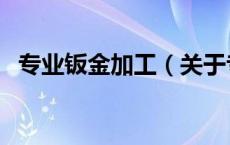 专业钣金加工（关于专业钣金加工的介绍）