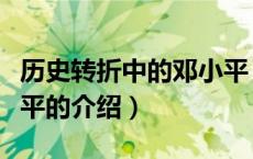 历史转折中的邓小平（关于历史转折中的邓小平的介绍）