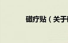 磁疗贴（关于磁疗贴的介绍）