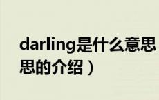 darling是什么意思（关于darling是什么意思的介绍）