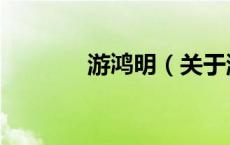 游鸿明（关于游鸿明的介绍）
