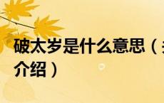破太岁是什么意思（关于破太岁是什么意思的介绍）
