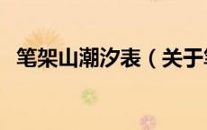 笔架山潮汐表（关于笔架山潮汐表的介绍）
