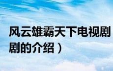 风云雄霸天下电视剧（关于风云雄霸天下电视剧的介绍）