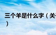 三个羊是什么字（关于三个羊是什么字的介绍）