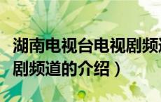 湖南电视台电视剧频道（关于湖南电视台电视剧频道的介绍）