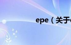 epe（关于epe的介绍）