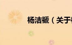 杨洁褫（关于杨洁褫的介绍）
