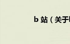 b 站（关于b 站的介绍）