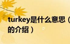 turkey是什么意思（关于turkey是什么意思的介绍）