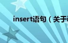insert语句（关于insert语句的介绍）
