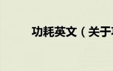 功耗英文（关于功耗英文的介绍）