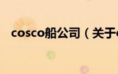 cosco船公司（关于cosco船公司的介绍）