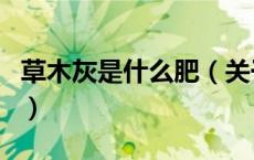 草木灰是什么肥（关于草木灰是什么肥的介绍）