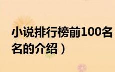小说排行榜前100名（关于小说排行榜前100名的介绍）
