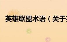 英雄联盟术语（关于英雄联盟术语的介绍）