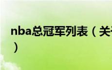 nba总冠军列表（关于nba总冠军列表的介绍）