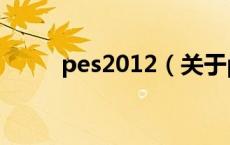 pes2012（关于pes2012的介绍）