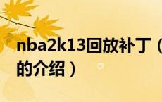 nba2k13回放补丁（关于nba2k13回放补丁的介绍）