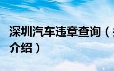 深圳汽车违章查询（关于深圳汽车违章查询的介绍）