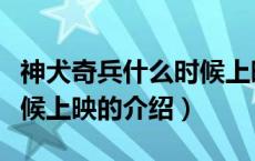 神犬奇兵什么时候上映（关于神犬奇兵什么时候上映的介绍）