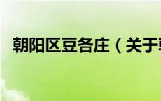 朝阳区豆各庄（关于朝阳区豆各庄的介绍）